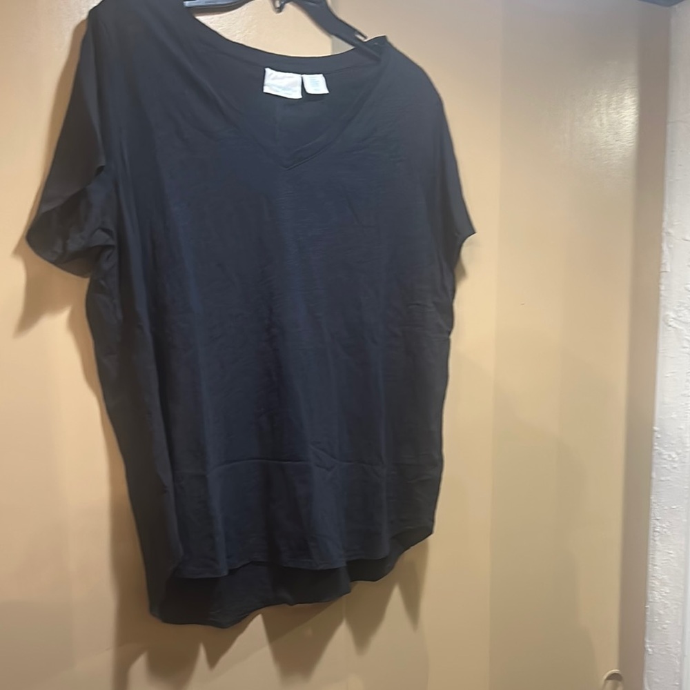 Cynthia Rowley Black Short Sleeve Tee